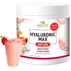 Biocyte Hyaluronic Max Antienvelhecimento Morango/Banana, 260g - Suplemento Alimentar